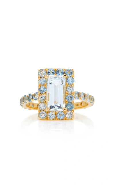 Yi Collection 18k Gold Aquamarine Ring In Blue