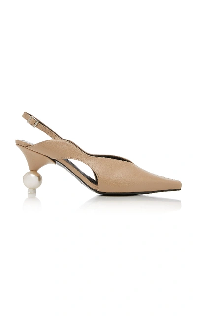 Yuul Yie Doreen Embellished Slingback Pumps In Neutral