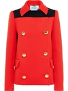 Prada Double-breasted Wool-felt Jacket In Red