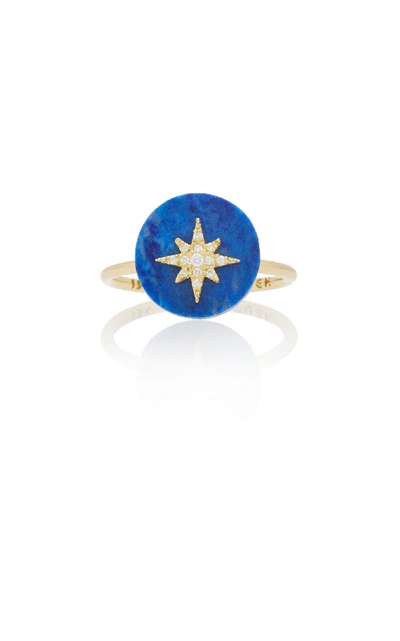 Noush Jewelry Coexist Northstar On Lapis Lazuli Ring In Blue
