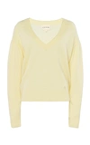 Loulou Studio Piana V-neck Cashmere Sweater Size: S In Yellow