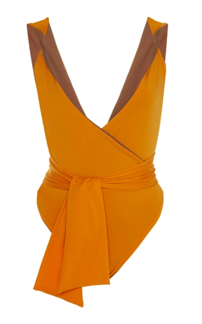 Johanna Ortiz Exclusive It's Been A While Belted One-piece Swimsuit In Orange