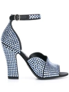 Prada Embellished 105mm Platform Sandals In Light Blue