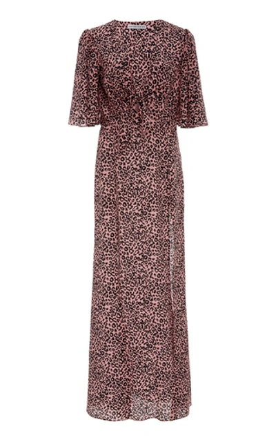 Les Rêveries Silk-chiffon Maxi Dress In Pink