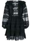 Ulla Johnson Jolie Cotton-blend Minidress In Black