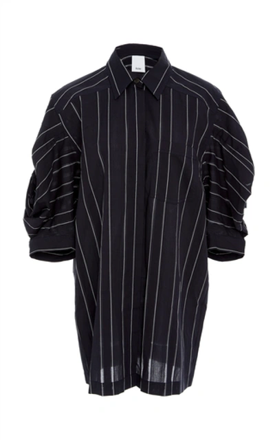 Acler Knightley Striped Cotton-voile Shirt