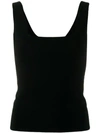 Vince Stretch-knit Tank In Black