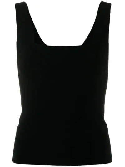 Vince Stretch-knit Tank In Black