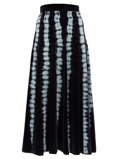 Proenza Schouler Tie-dye Cotton And Modal-blend Midi Skirt In Blue