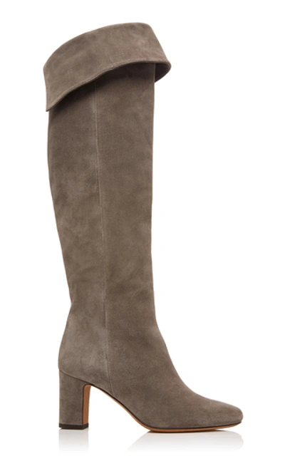 Tabitha Simmons Finn Suede Knee Boots In Grey