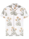 Bode Jaipur Floral-print Cotton Bowling Shirt In White