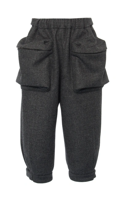 Miu Miu Women's Wool Shorts In Grey