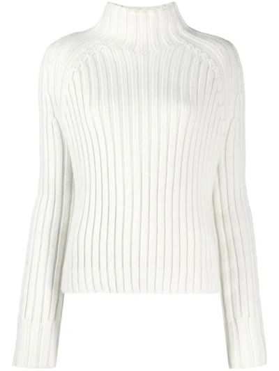 Holland & Holland Ribbed Knit Jumper In White