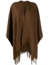 Holland & Holland Poncho-style Cape Coat In Brown