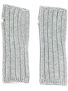 Holland & Holland Knitted Mittens In Grey