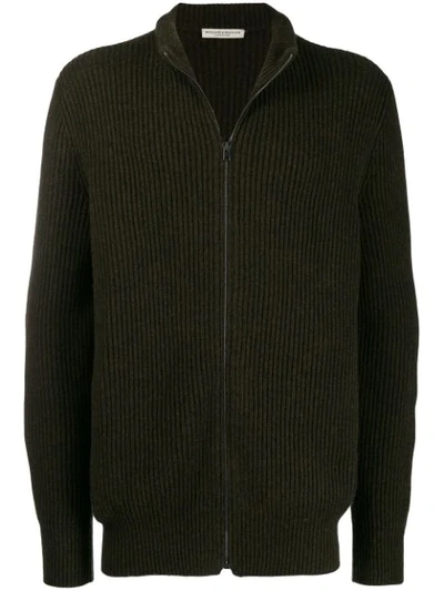 Holland & Holland Zipped Cardigan In Brown