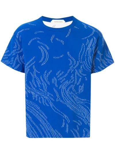 Namacheko Pixel Knit T-shirt In Blue