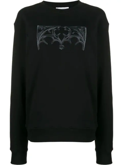 Jw Anderson Gates Embroidered Sweatshirt In Black