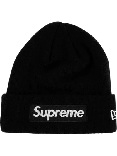 Supreme Logo Beanie In Black