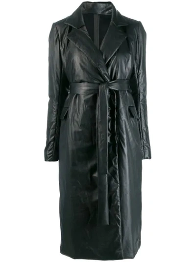 Isaac Sellam Experience Belted Down Coat In Black