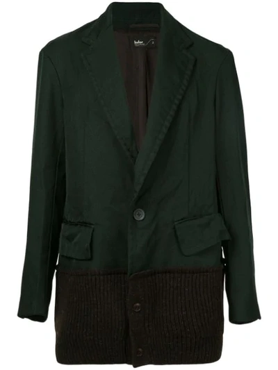 Kolor Single-breasted Two-tone Coat