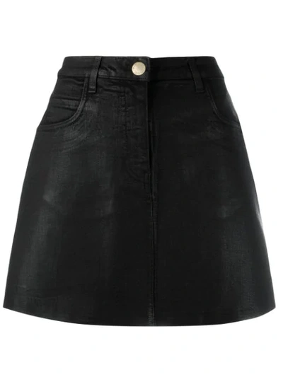 Pinko Denim Skirt In 黑色