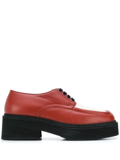 Marni Lace-up Shoes In Red