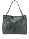 Saint Laurent Niki Tote Bag In Green