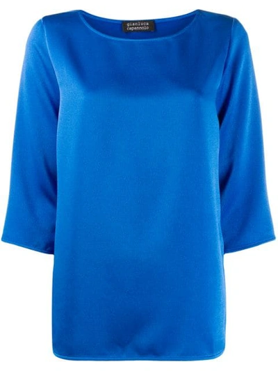 Gianluca Capannolo Oversized Flared Top In Blue