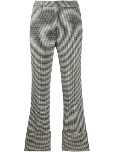 Alberto Biani Gingham Tailored Trousers In Neutrals