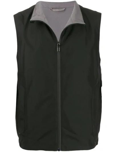 Canali Lightweight Gilet In Black