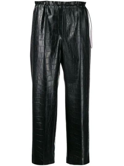Nude High-waist Paperbag Trousers In 09 Black