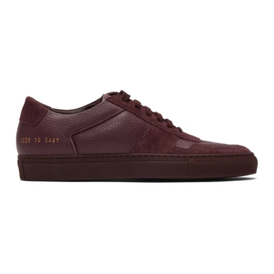 Common Projects Burgundy Bball Premium Low Sneakers In 3497 Bordea