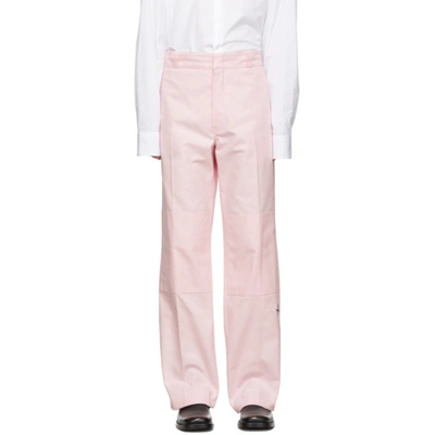 Raf Simons Pink Illusions Straight Fit Trousers In 00034 Ltpnk