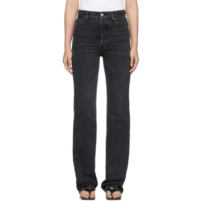 Balenciaga Black Streaky Japanese Denim Jeans In 3366 Streak
