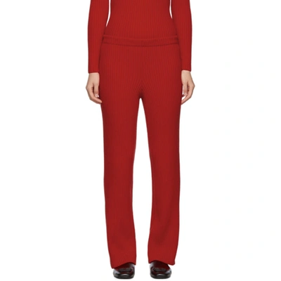 Balenciaga Red Wool And Cashmere Lounge Pants In 6400 Red