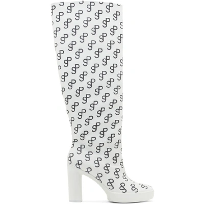 Saks Potts Ssense Exclusive White And Black Ecco Edition Sculpted Motion 75 Boots In White Black