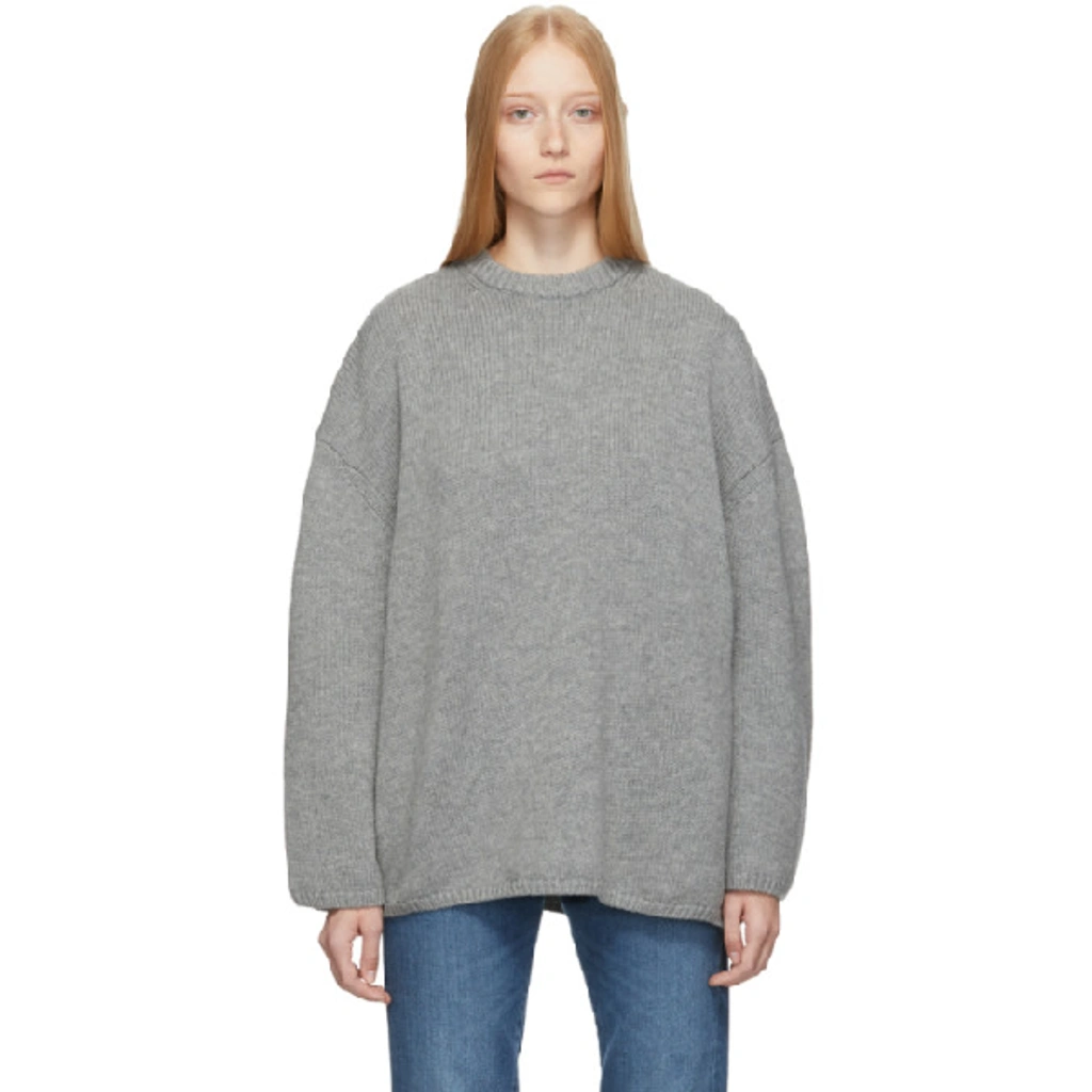 Totême Toteme Grey Noma Sweater In 346 Lt Grey ModeSens
