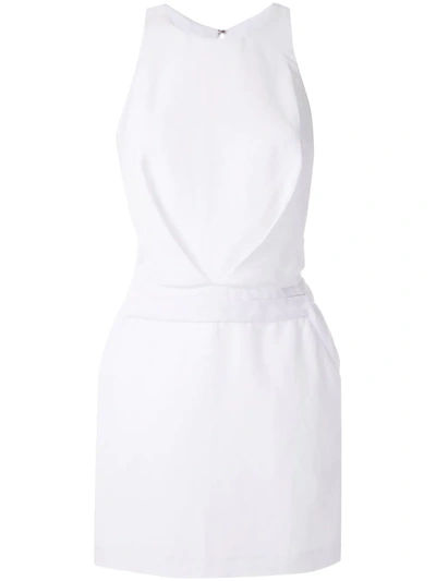 Tufi Duek Ruffled Linen Playsuit In White