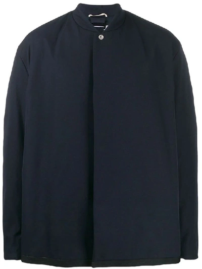 Oamc Men's Blue Polyester Outerwear Jacket