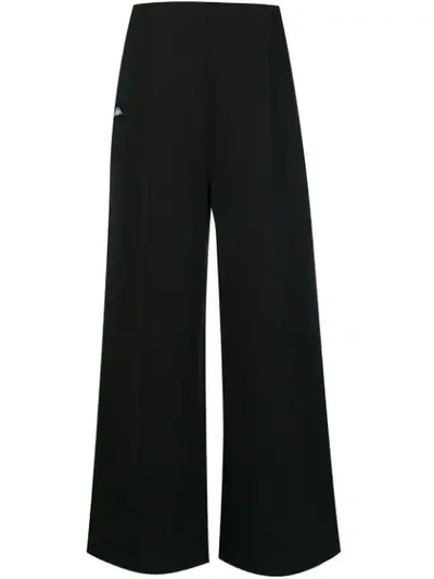 Kappa Logo Strip Track Trousers In Black White