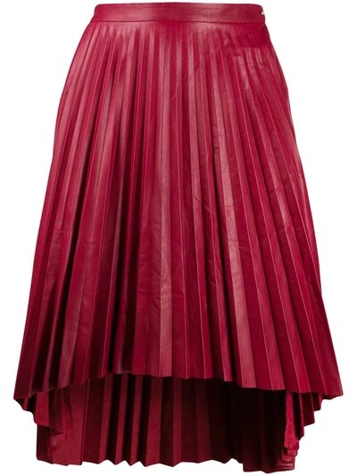 Isaac Sellam Experience Pleated Midi Skirt In Red