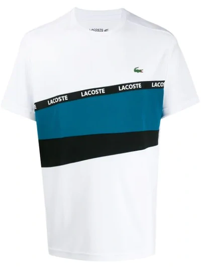 Lacoste Colour Block Logo T-shirt In White