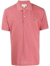 Lacoste Embroidered Logo Polo Shirt In Pink