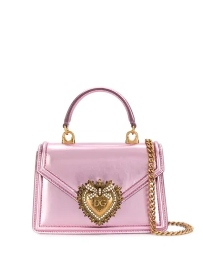 Dolce & Gabbana Devotion Crossbody Bag In Pink