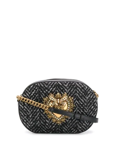 Dolce & Gabbana Devotion Crossbody Abg In Black