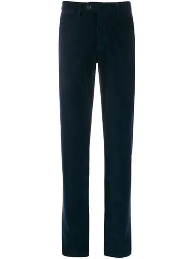 Canali Corduroy Trousers In Blue