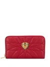 Dolce & Gabbana Sacred Heart Embossed Wallet In Papavero