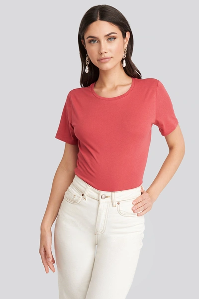 Na-kd Basic Tee - Red In Washed Red