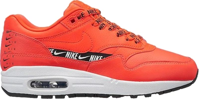 Pre-owned Nike Air Max 1 Overbranding Bright Crimson (women's) In Bright Crimson/bright Crimson-black